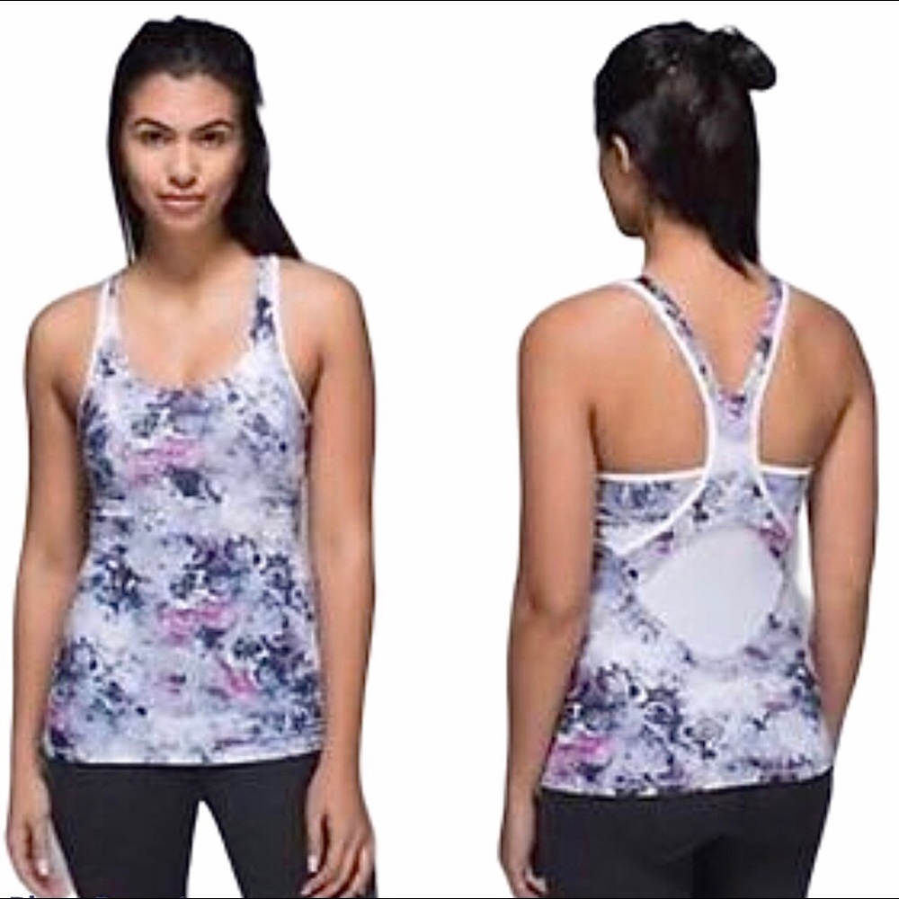 Lulumon Floral Racerback Shelf Tank (10)